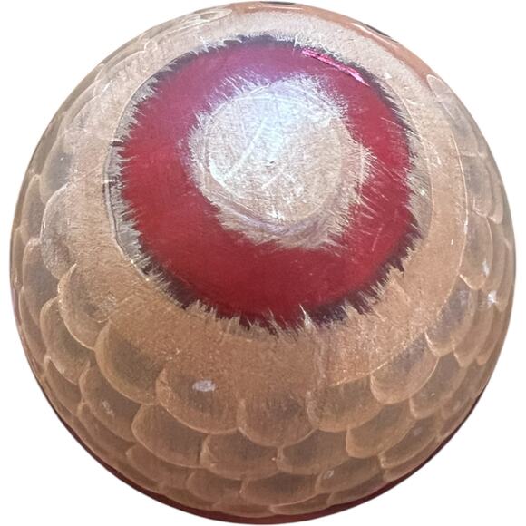 Vintage 80s Hand Painted Wooden Santa Claus Egg Folk Art Christmas - Picture 6 of 7